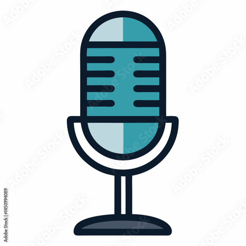 microphone icon on metal internet button