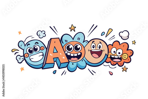 doodle of smiley faces and playful expressions in vibrant colors, perfect for creating a fun atmosphere