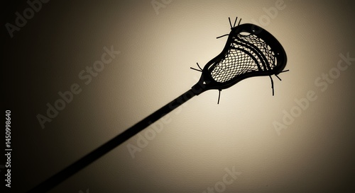 Silhouette of a lacrosse stick