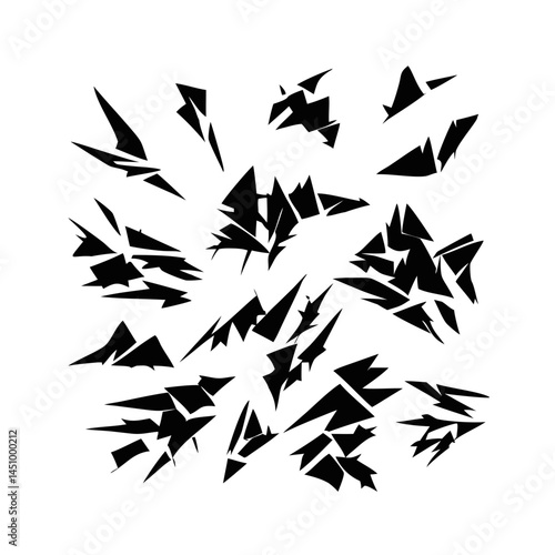 Abstract Dark Background With Sharp Polygon Shapes For Futuristic Designs And Arts