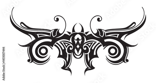 Flat design tribal tattoo