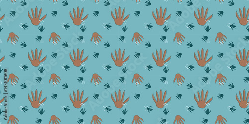 scatter seamless pattern with rat footprint. Animal footprint background for textile, wrapping and other