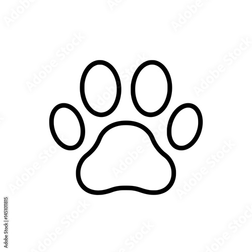 Paw icon line vector on white background SVG - ícone de pata