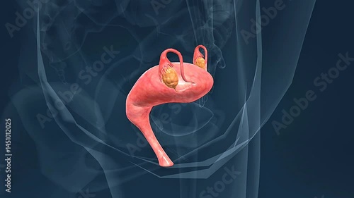 Human female reproductive organs anatomy