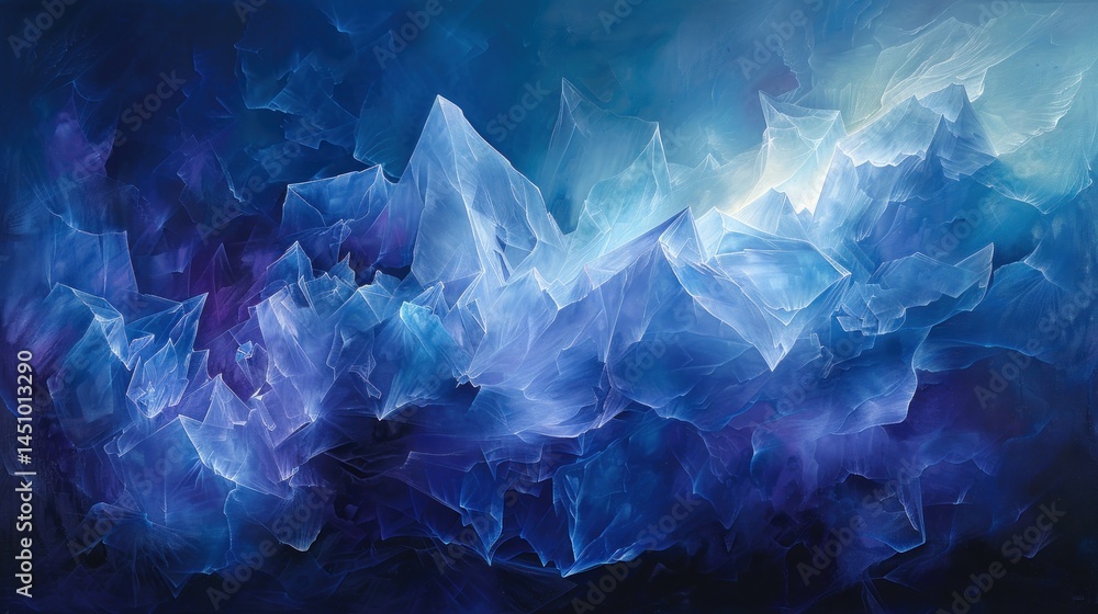 Abstract Glacial Peaks Abstract Glacial Peaks
