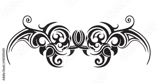 Flat design tribal tattoo