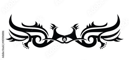 Flat design tribal tattoo