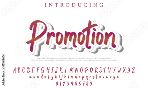 Promotion Font Stylish brush painted an uppercase vector letters, alphabet, typeface
