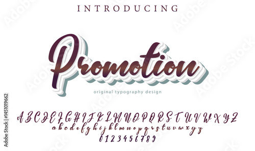 Promotion Font Stylish brush painted an uppercase vector letters, alphabet, typeface