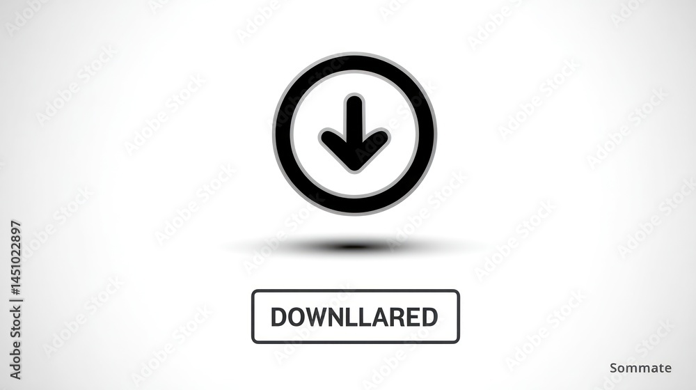 Download Icon with Text Modern Minimalist Design for Digital Content and User Interfaces Download Icon with Text Modern Minimalist Design for Digital Content and User Interfaces