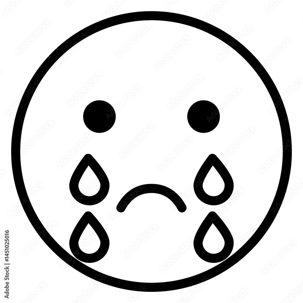 Fototapeta premium Tears Dropping Face