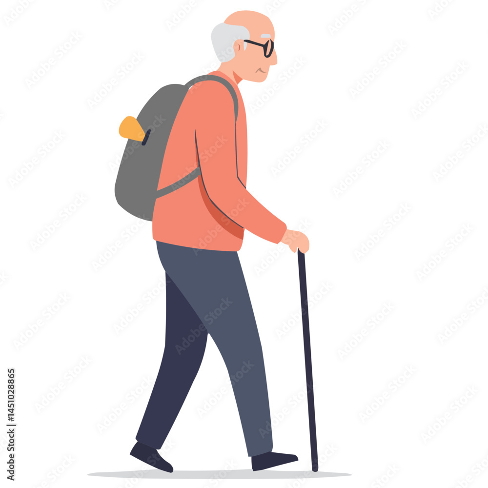Elderly man walking alone - senior man strolling solo through autumn park, atmosphere of peaceful solitude and wise contemplation. Elderly man walking alone - senior man strolling solo through autumn park, atmosphere of peaceful solitude and wise contemplation.