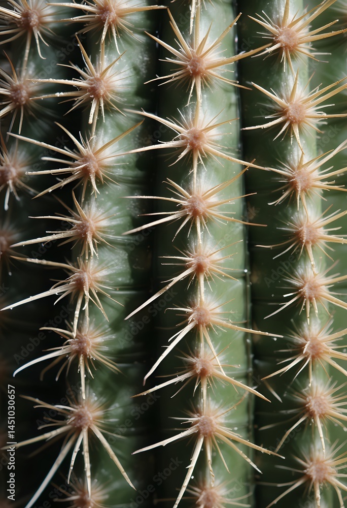 Cactus Spines Close Up, Sharpness And Texture Showing. Nature's Defense, A Prickly Beauty. Desert Plant, A Survivor. Botanical Detail, Macro Photography. Cactus Spines Close Up, Sharpness And Texture Showing. Nature's Defense, A Prickly Beauty. Desert Plant, A Survivor. Botanical Detail, Macro Photography.