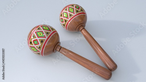 Maracas Musical Instrument 3D render