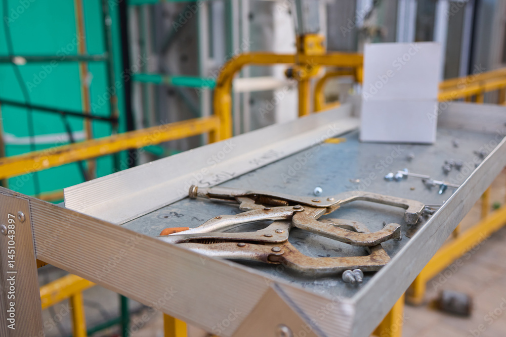 A Detailed Close Up View of the Intricate Frame Structure of a Modern Innovative Building Design
