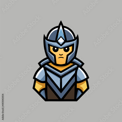 Ancient Protector: A strong warrior, armored and battle-ready, embodying the spirit of a bygone era. This illustration captures the essence of courage, strength, and defense.