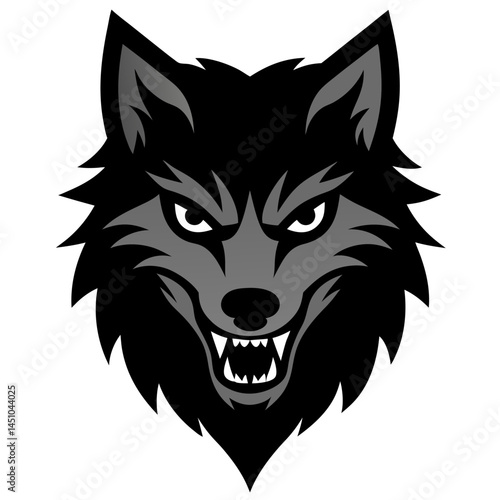 The Intense Gaze of a Wolf: A striking portrait of a wolf, showcasing its fierce and focused stare, its eyes gleaming with primal intensity and hinting at a raw wilderness.