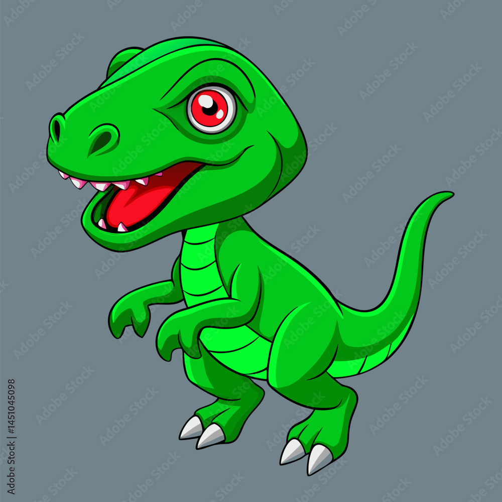 Playful Green Dinosaur: A charming cartoon depiction of a smiling green dinosaur with bright red eyes, stands out in its vibrant green hue, perfect for a playful and eye-catching design. Playful Green Dinosaur: A charming cartoon depiction of a smiling green dinosaur with bright red eyes, stands out in its vibrant green hue, perfect for a playful and eye-catching design.