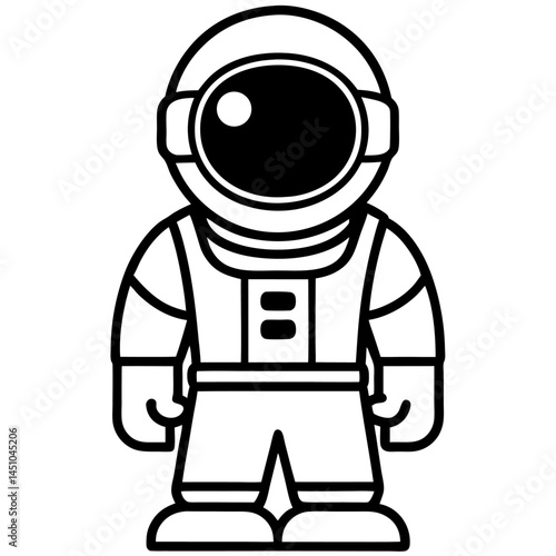 Astronaut in the Cosmos: A detailed illustration of an astronaut, ready for cosmic exploration. Capturing the essence of space travel and the spirit of discovery.