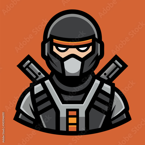 Stealth Operative: A detailed illustration of a modern, highly-trained operative, exuding an aura of tactical readiness and covert expertise, poised for action with gear and equipment.