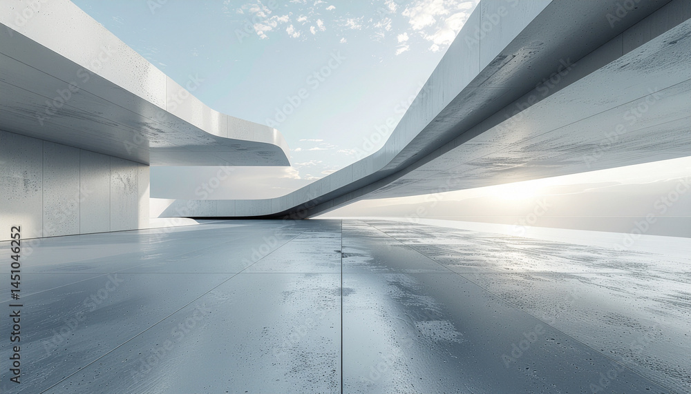 abstract modern concrete architecture