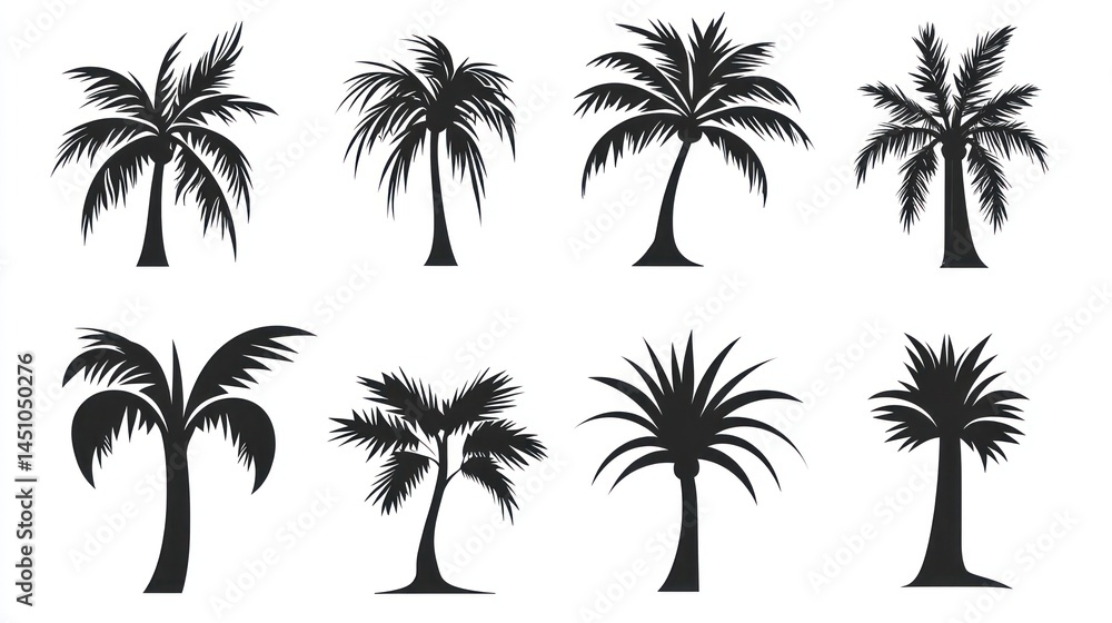 Fototapeta premium Silhouettes of Palm Trees