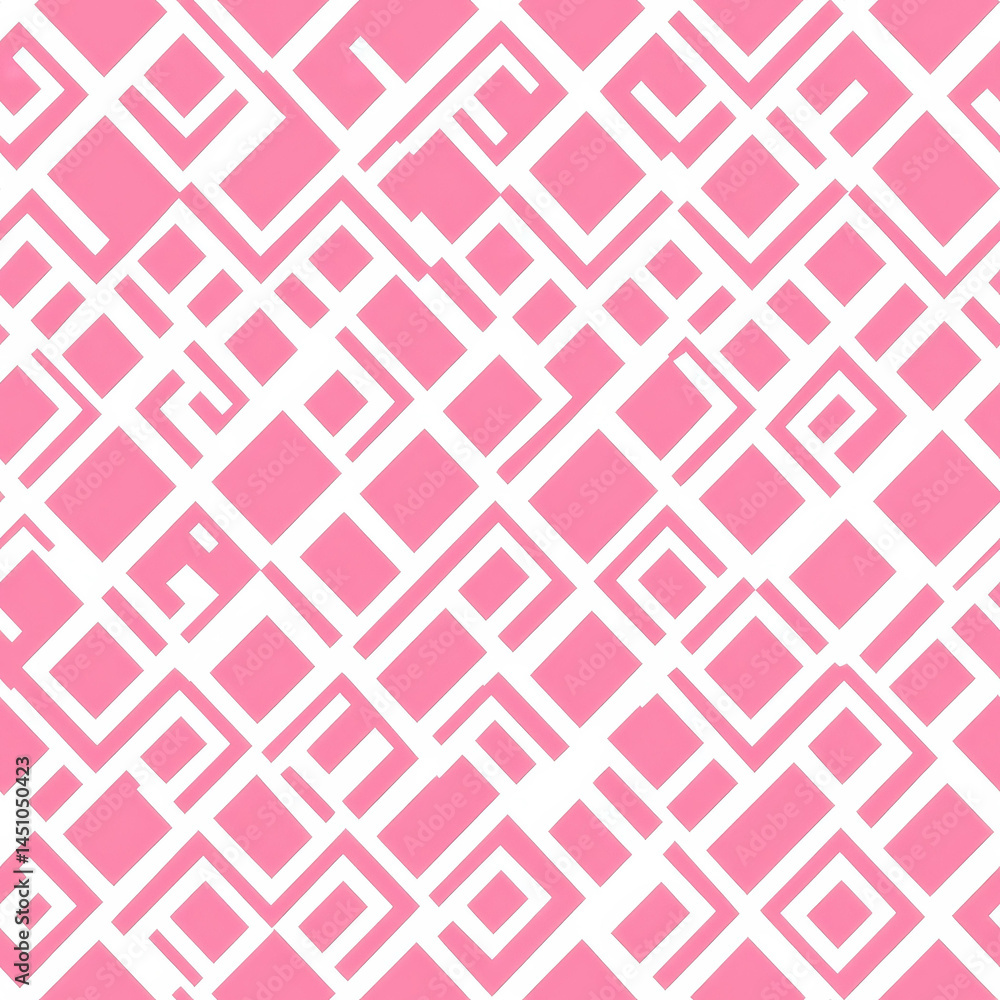 Eyecatching abstract pink geometric pattern, ideal for wallpapers, textiles, and diverse graphic design projects. Eyecatching abstract pink geometric pattern, ideal for wallpapers, textiles, and diverse graphic design projects.