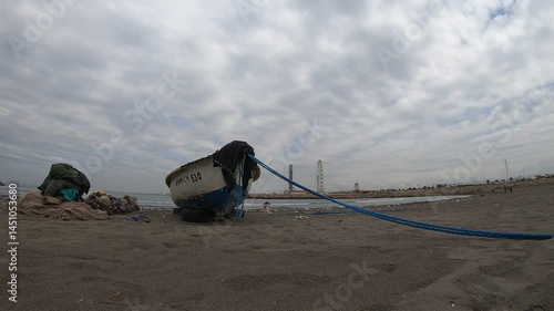 fishing boat on the beach