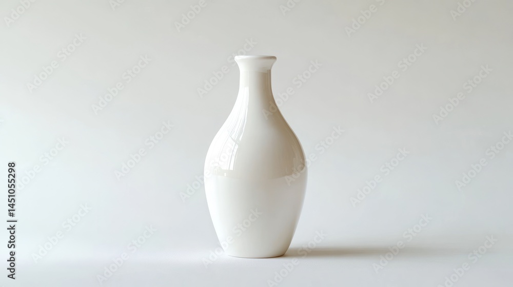 White Vase on Plain Background White Vase on Plain Background