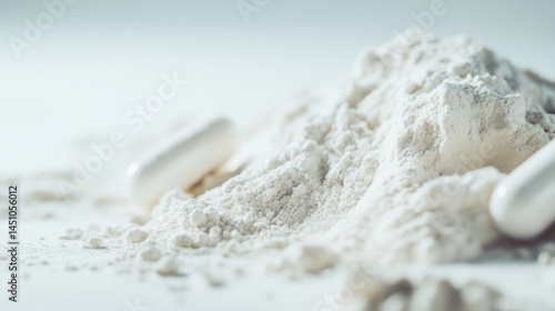 Protein Powder Spread Across White Surface