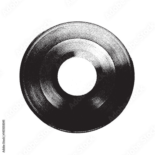 vinyl music record halftone grunge vector design element