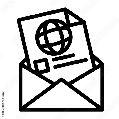 Email Icon # Learning Pack # Outline Style