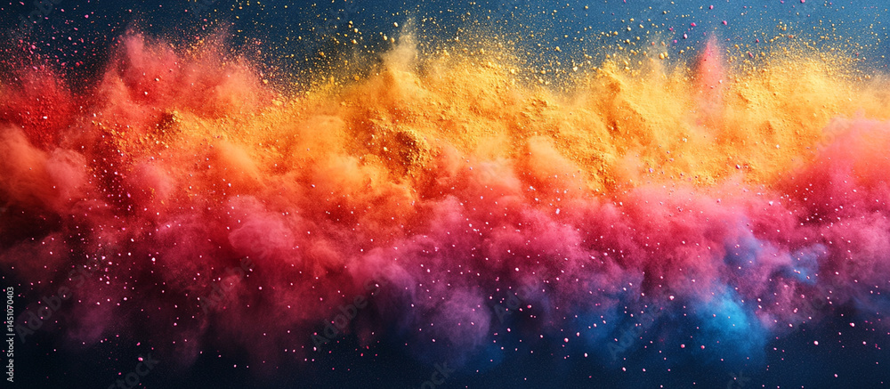 Fototapeta premium Colorful powder explosion in the air.