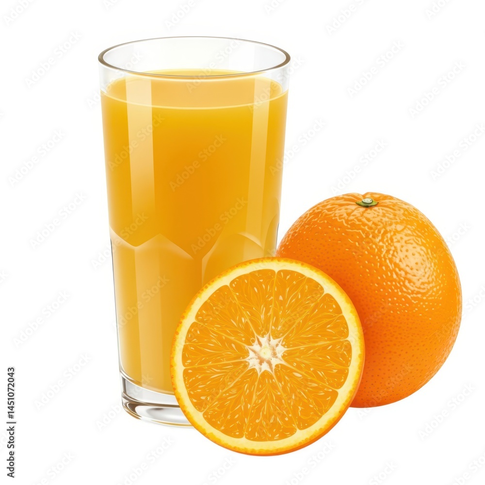 Orange juice with oranges still life on white background Orange juice with oranges still life on white background