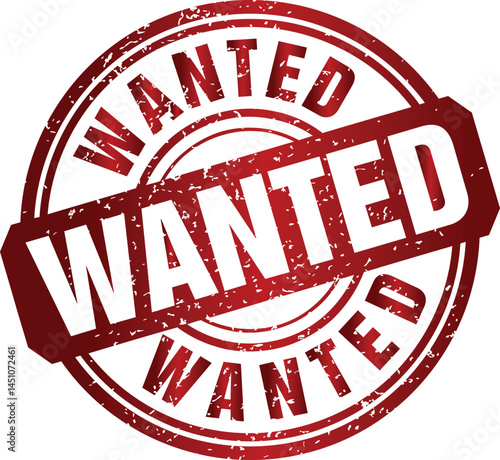 Vector wanted stamp template