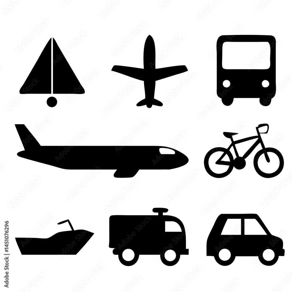 Vector illustration of simple monochromatic vehicle and transport related icons.Transportation and vehicle icons pack. Isolated transportation and vehicle symbols collection. Graphic icons element
Vector illustration of simple monochromatic vehicle and transport related icons.Transportation and vehicle icons pack. Isolated transportation and vehicle symbols collection. Graphic icons element