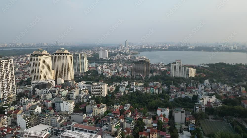 Tay ho, Westlake Area , Hanoi Vietnam on a smoggy day Tay ho, Westlake Area , Hanoi Vietnam on a smoggy day