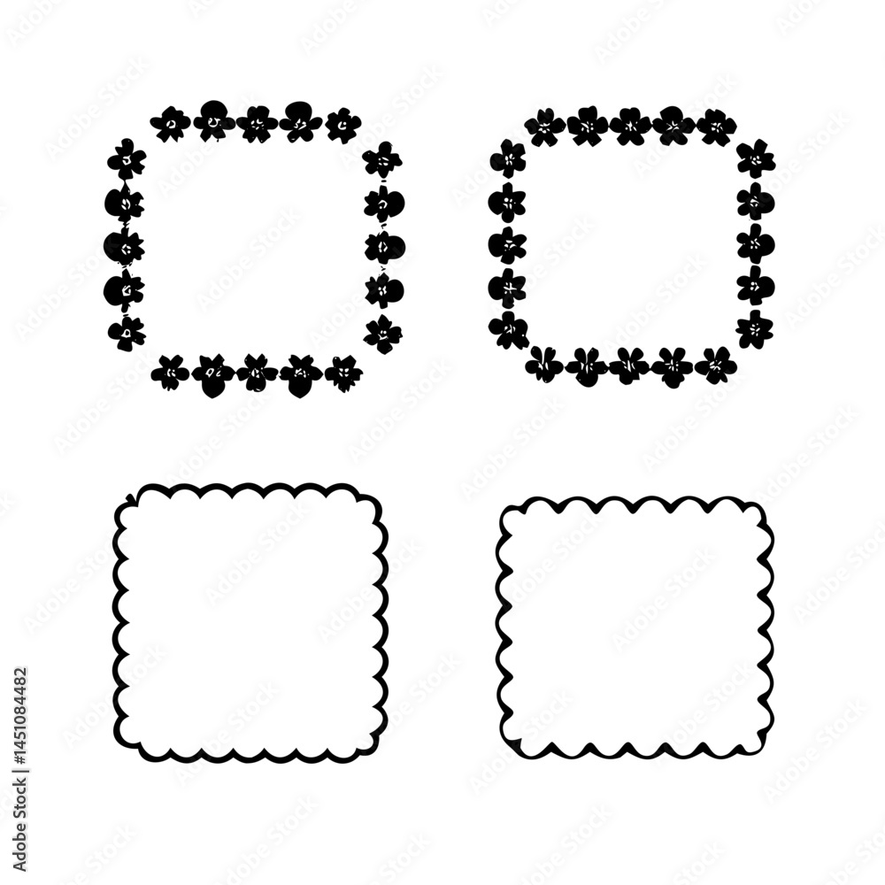 Zig zag wavy shape frames. Vector rectangular and round abstract clouds, flowers and text boxes. Scallop edge kids geometric stamps. Flat jagged oval shapes set. Groovy kids graphic wiggly backgrounds Zig zag wavy shape frames. Vector rectangular and round abstract clouds, flowers and text boxes. Scallop edge kids geometric stamps. Flat jagged oval shapes set. Groovy kids graphic wiggly backgrounds