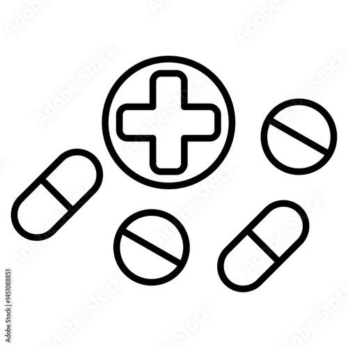 Medicine and healthcare supplies icon