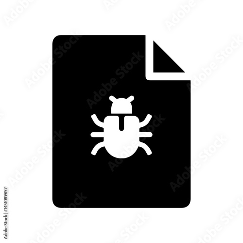 Infected file glyph icon