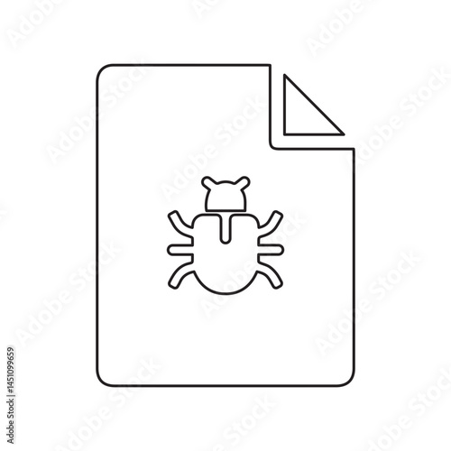 Infected file line icon