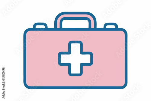 Essential Aid: A clean, digitally rendered image showcasing a medical first aid kit. Ready for use in medical situations to provide support and healing.
