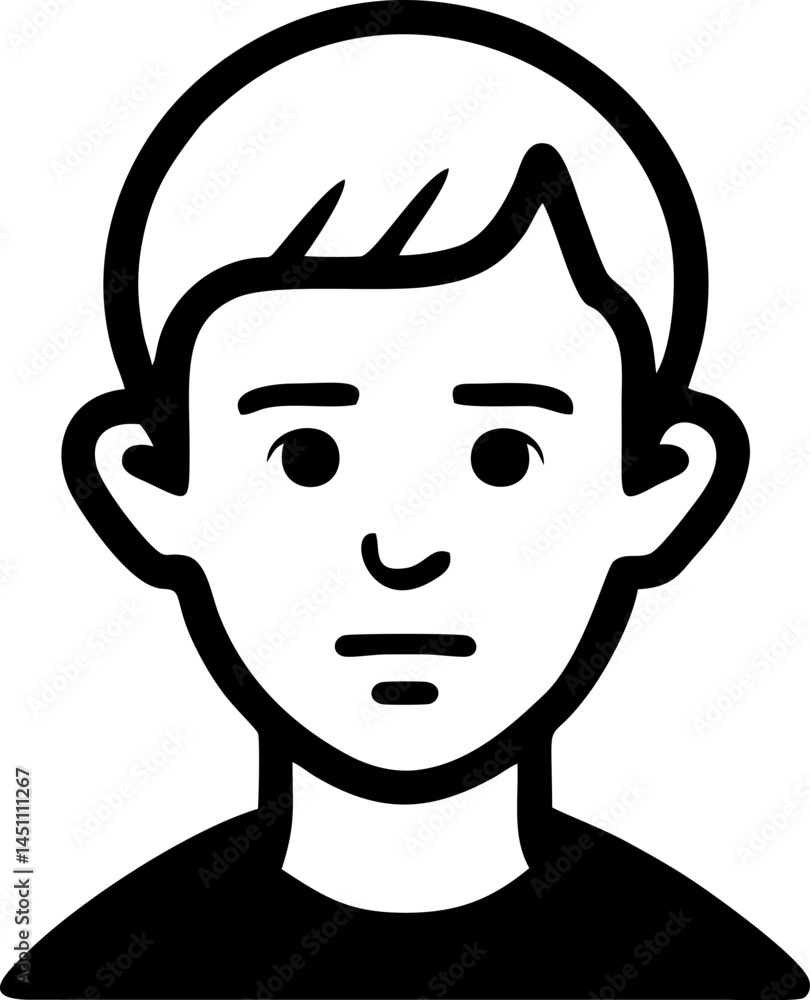 Bold line art portrait of a person Bold line art portrait of a person