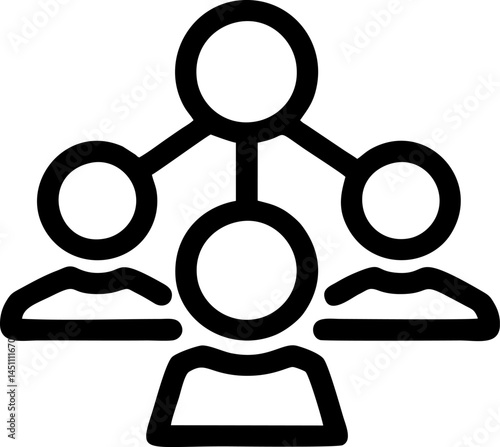 Structured team hierarchy showing collaboration