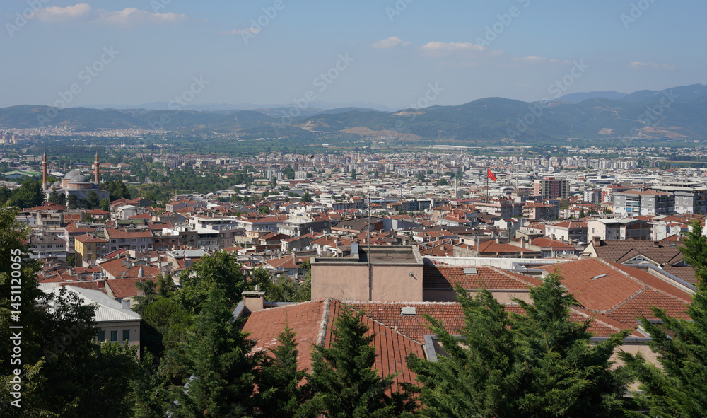 Fototapeta premium City view of Bursa in Turkiye