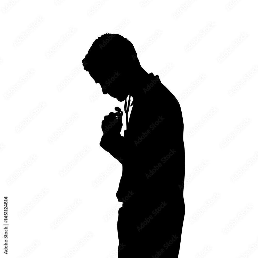 Solid black silhouette of a doctor examining, vector EPS Solid black silhouette of a doctor examining, vector EPS