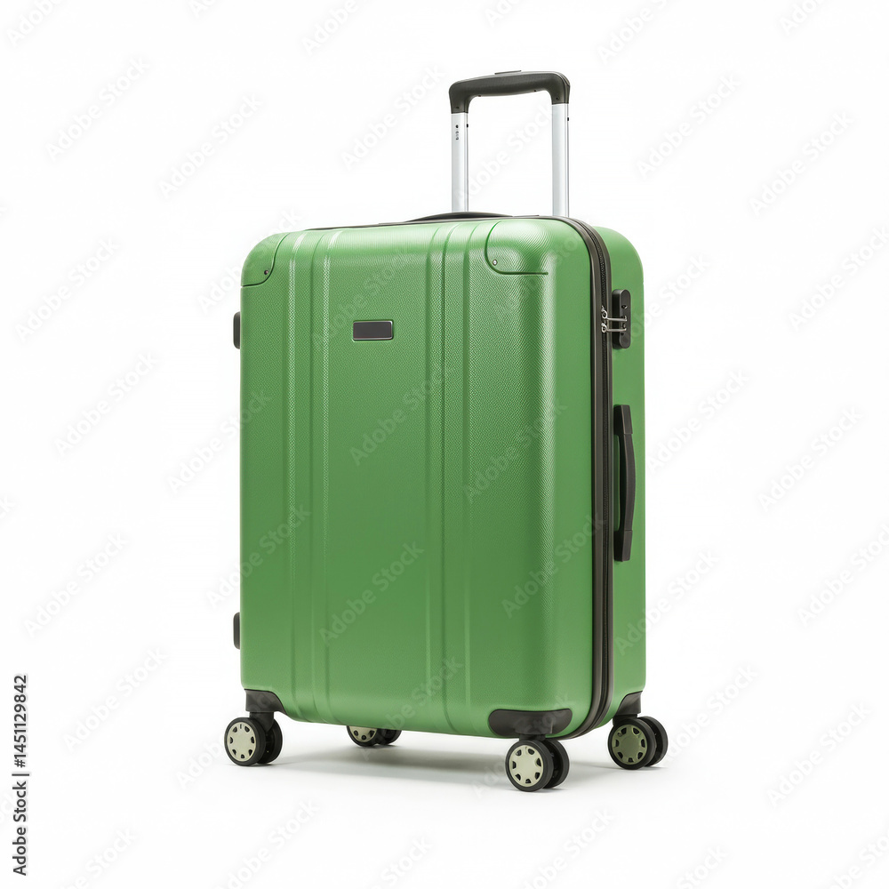 Hardshell rolling suitcase isolated on white Hardshell rolling suitcase isolated on white