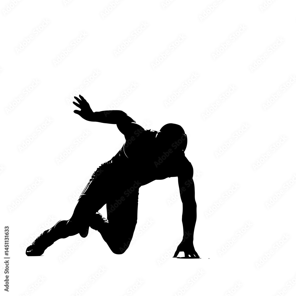Solid black silhouette of a wrestler grappling, vector EPS Solid black silhouette of a wrestler grappling, vector EPS