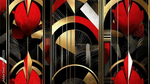 Art Deco Style Playing Card Design