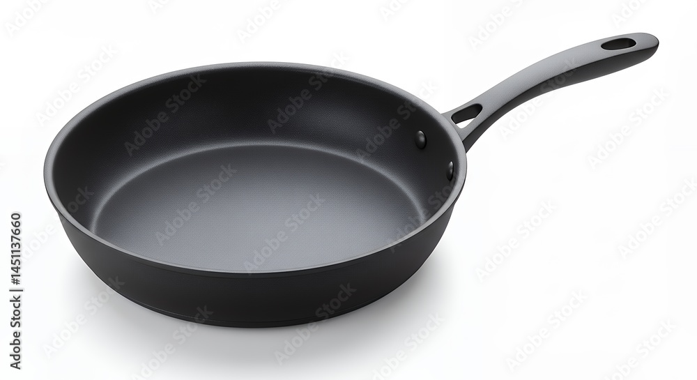 Black frying pan isolated on white background Black frying pan isolated on white background